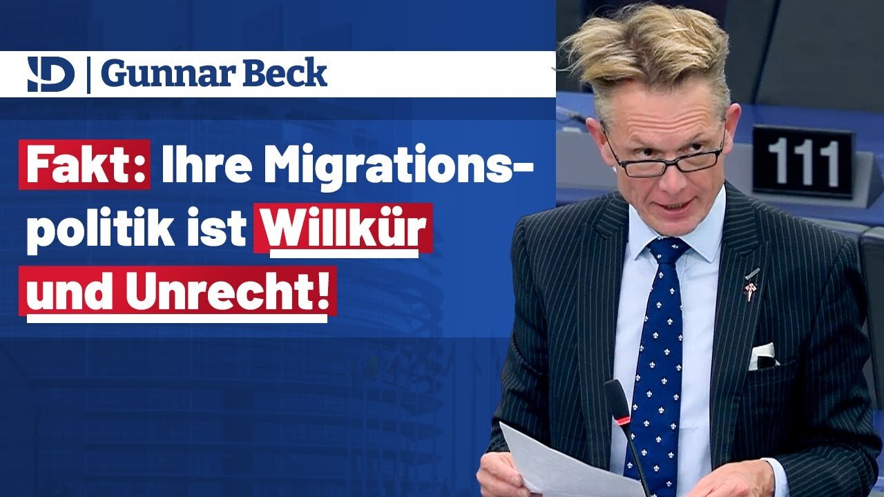 💥 Ihre Migrationspolitik ist Willkür und Unrecht!@MdEP Dr. Gunnar Beck🙈