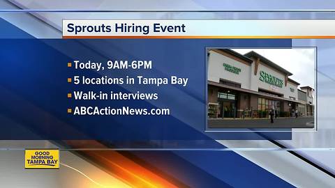 Sprouts Farmers Market holds hiring events on Tuesday, July 24 for National Hiring Day