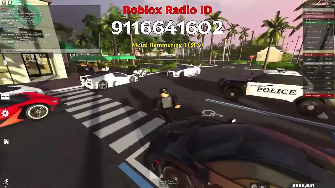 Hammering Roblox Radio Codes/IDs