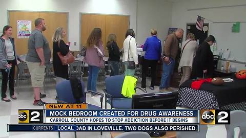 Mock bedroom created for drug awareness