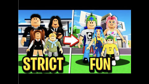 STRICT FAMILY vs FUN FAMILY in Roblox BROOKHAVEN RP!!