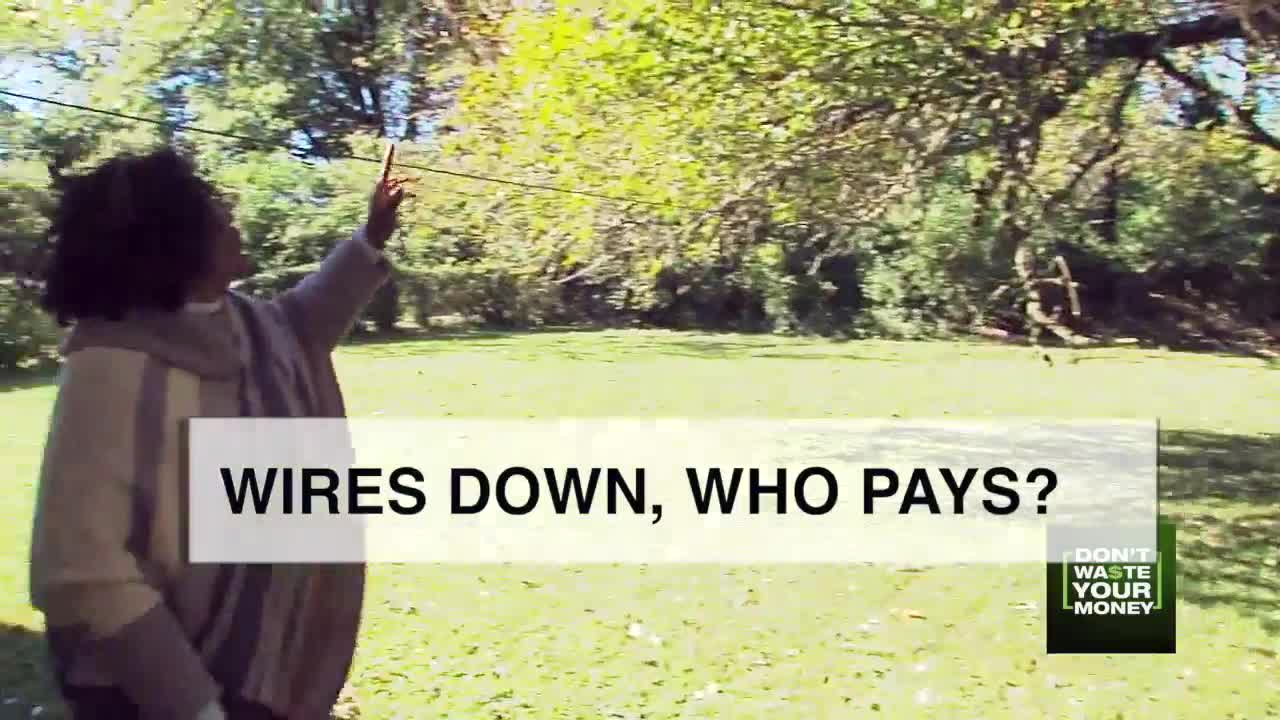 Wires down in yard, who pays?