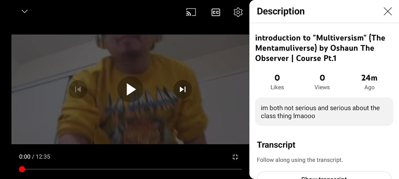 he's creating a multiverse y'all