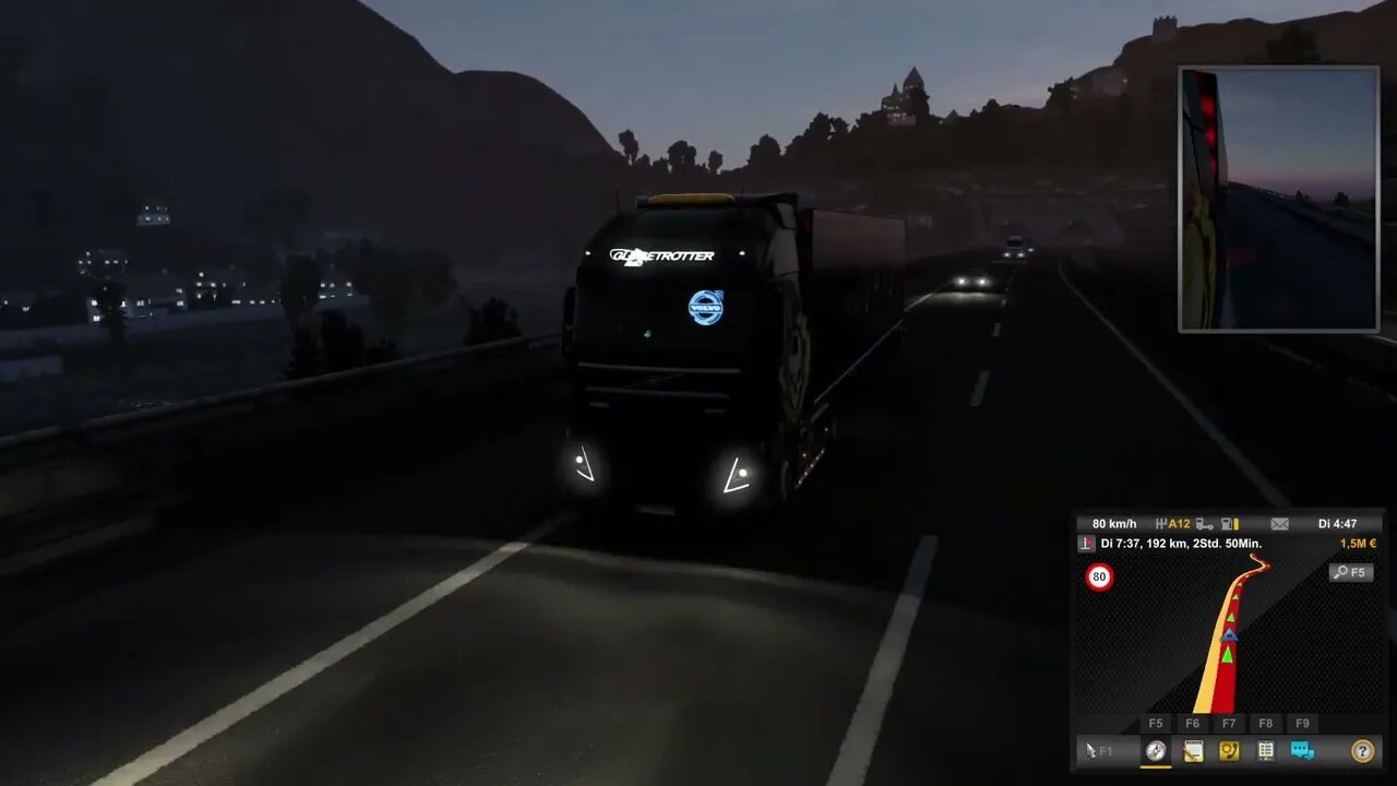 Eurotrucksimulator 2. Mit dem LKW durch Europa Auf der Pro Mod mit guter Musik.