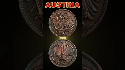Austria 1 heller 1901.#shorts #coinnotesz