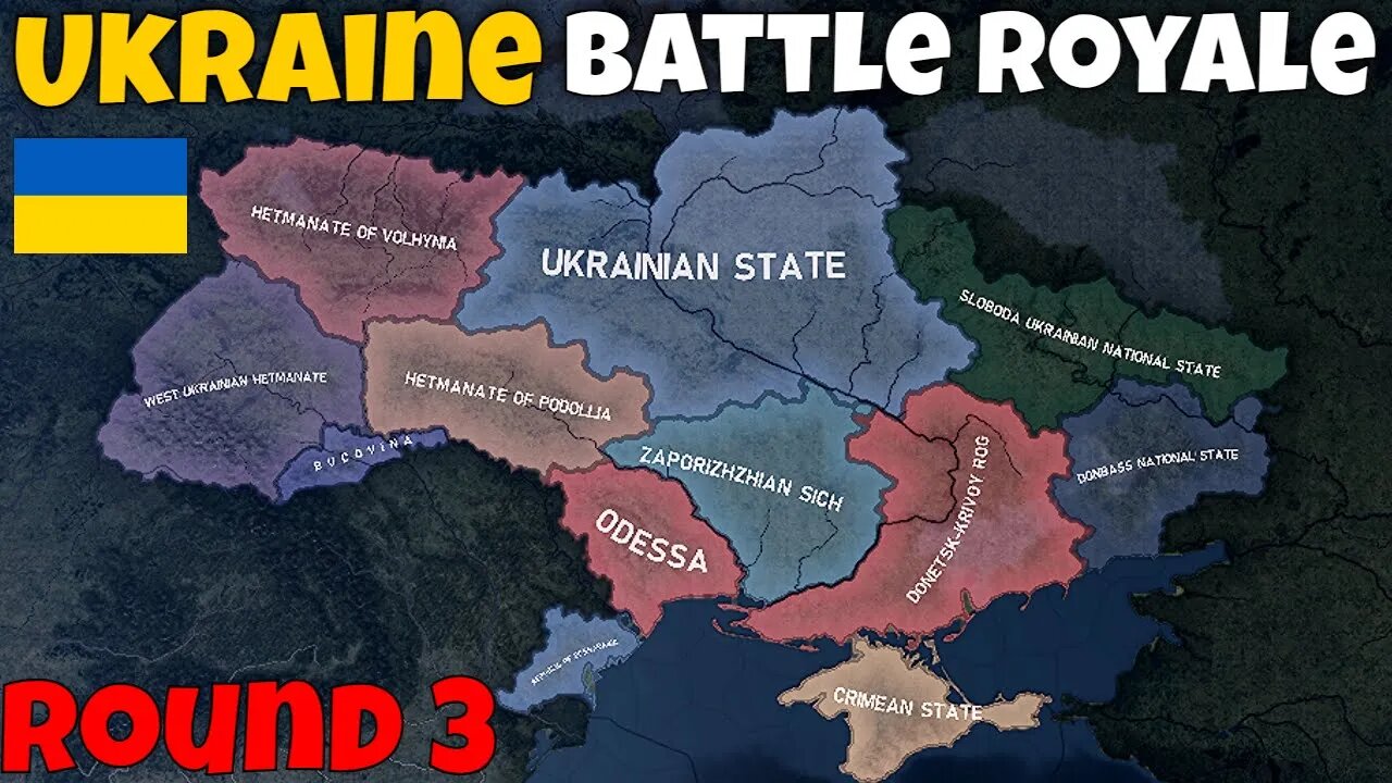 UKRAINE BATTLE ROYALE: ROUND 3 | Hoi4 Timelapse