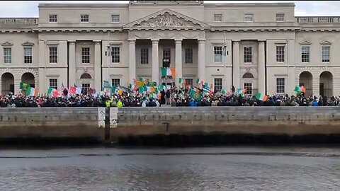 Chants of get them out as thousands of Irish protest mass invasion