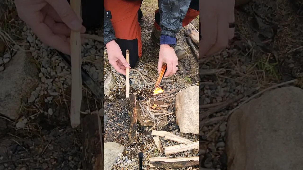 Start a Fire in the Rain @prepared4x #firestarter #campfire #ftpsc #survivalist #shtf #prepper