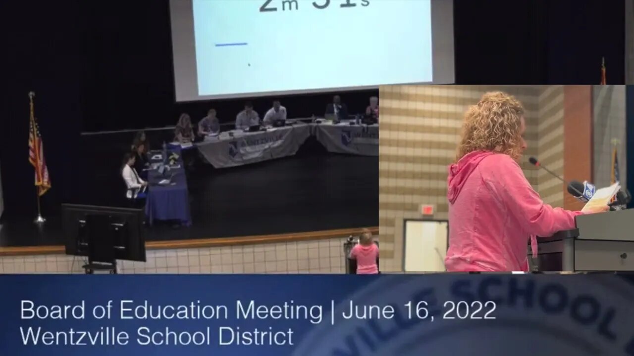 Jen Olson Addressing the Wentzville Board of Education - 06/16/22 - First Amendment - Part 6