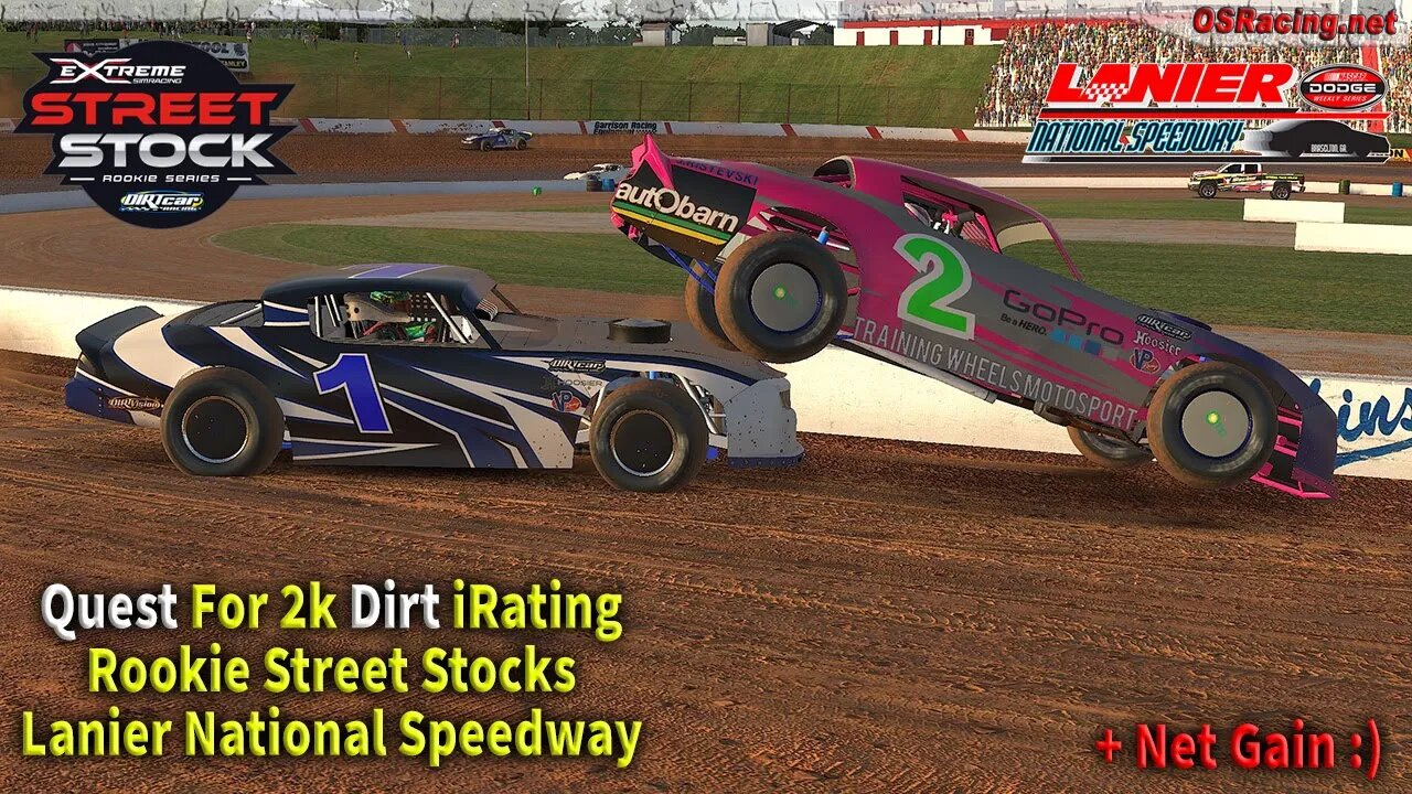 Quest for 2k iRating in the Official Rookie Street Stock Division - Lanier - iRacing Dirt #iracing