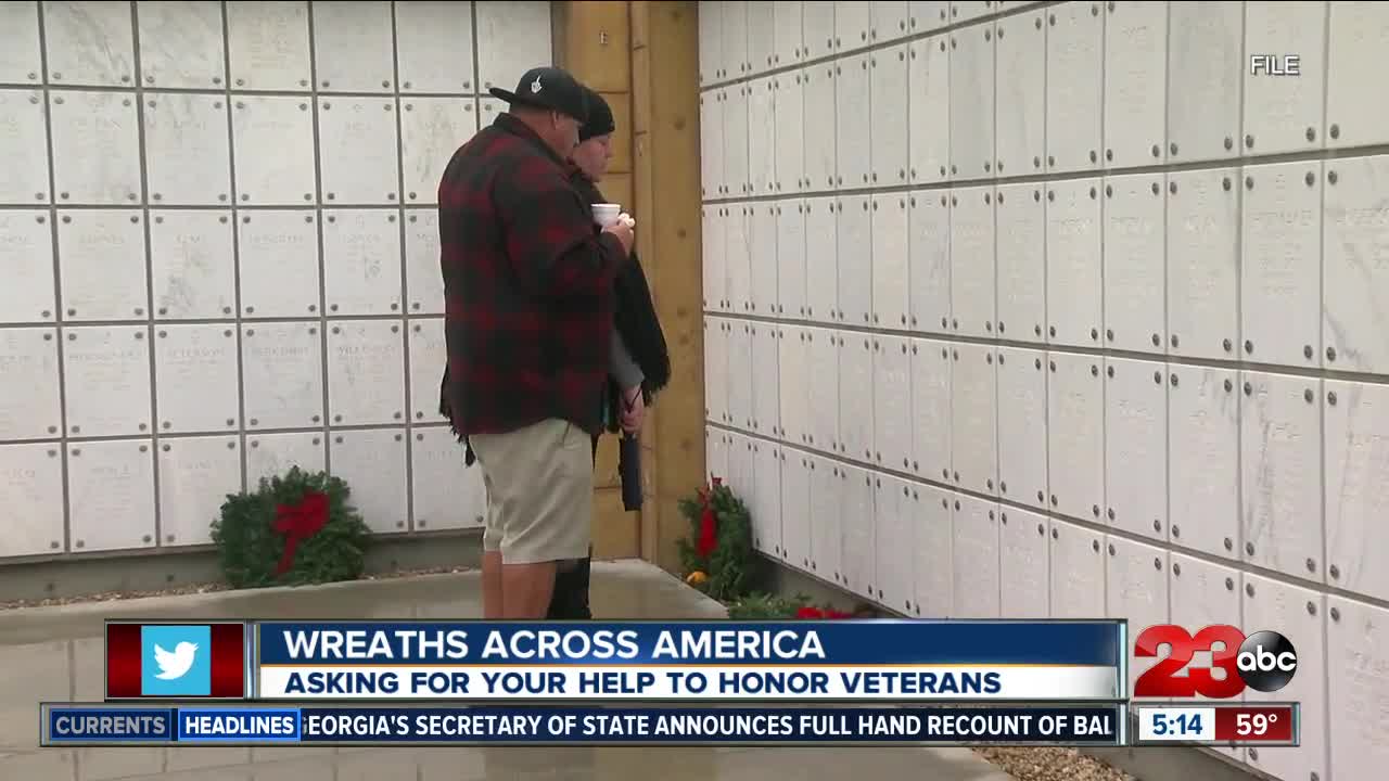 Wreath Across America asking for wreath sponsors