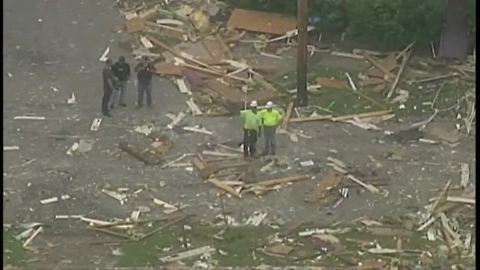 AirTracker 5 over house explosion in East Cleveland