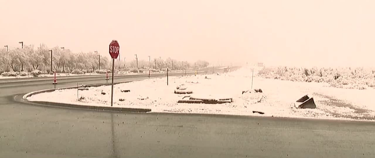 Snowy weather in Las Vegas Valley, Centennial Hills