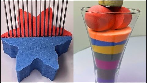 very satisfying and relaxing compilation 86#kinetic sand #satisfying