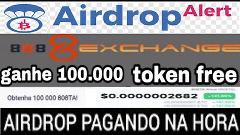 [ Airdrop 808 Exchange ] Como ganhar 100 Mil Token 808TA grátis na hora | Já Listada | Home Office