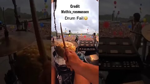 The moment the drum cymbal fell off