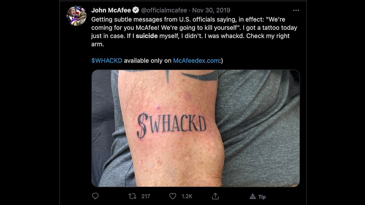 JOHN MCAFEE DID NOT KILL HIMSELF