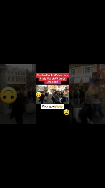 Pride month Parade | Muslim uncle March alongside them without realizing. #shorts