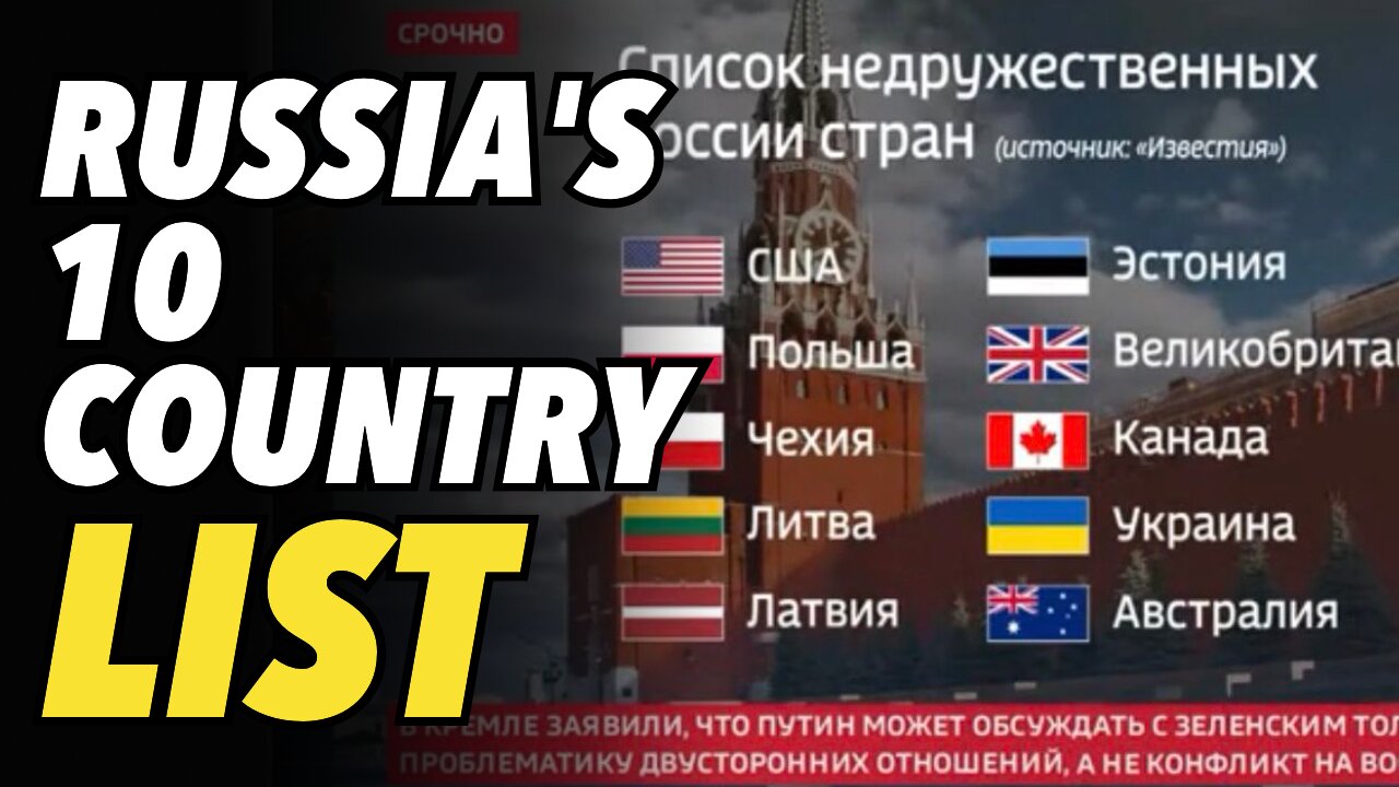 Russia puts together 10 "Unfriendly Countries" list