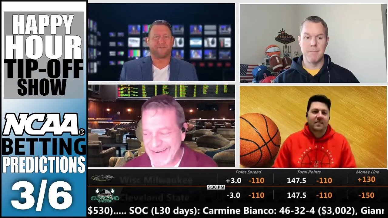 College Basketball Picks, Predictions and Odds for Tonight | Happy Hour Tip-Off Show for March 6