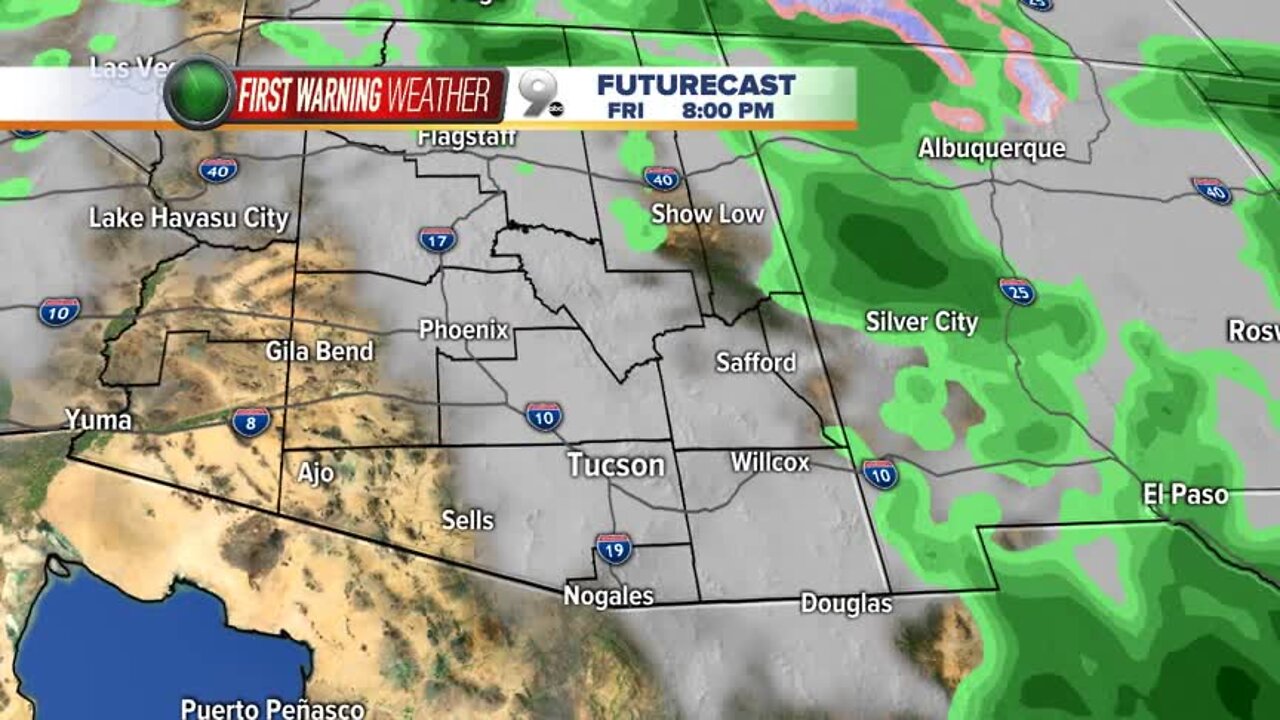 Briefly warmer temperatures before a cooler, wetter weekend