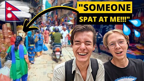 Crazy Nepal Market! Someone SPAT at ME!!