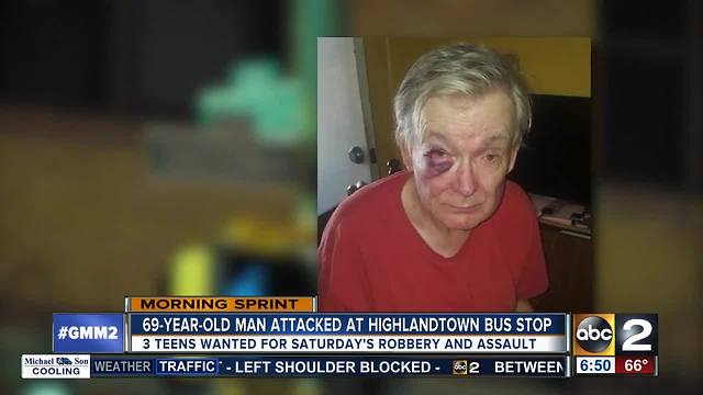 69-year-old Highlandtown man attacked, robbed at bus stop