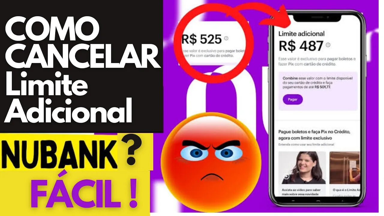 Como cancelar o Limite Adicional Para pix e boleto da Nubank ?