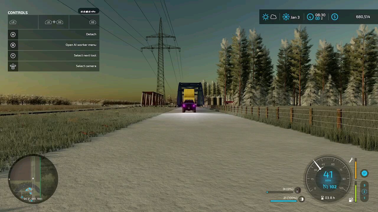 Farming Sim 22 Cotton Bale Road Train