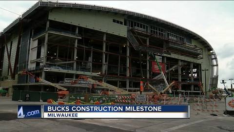 Bucks arena topping off ceremony