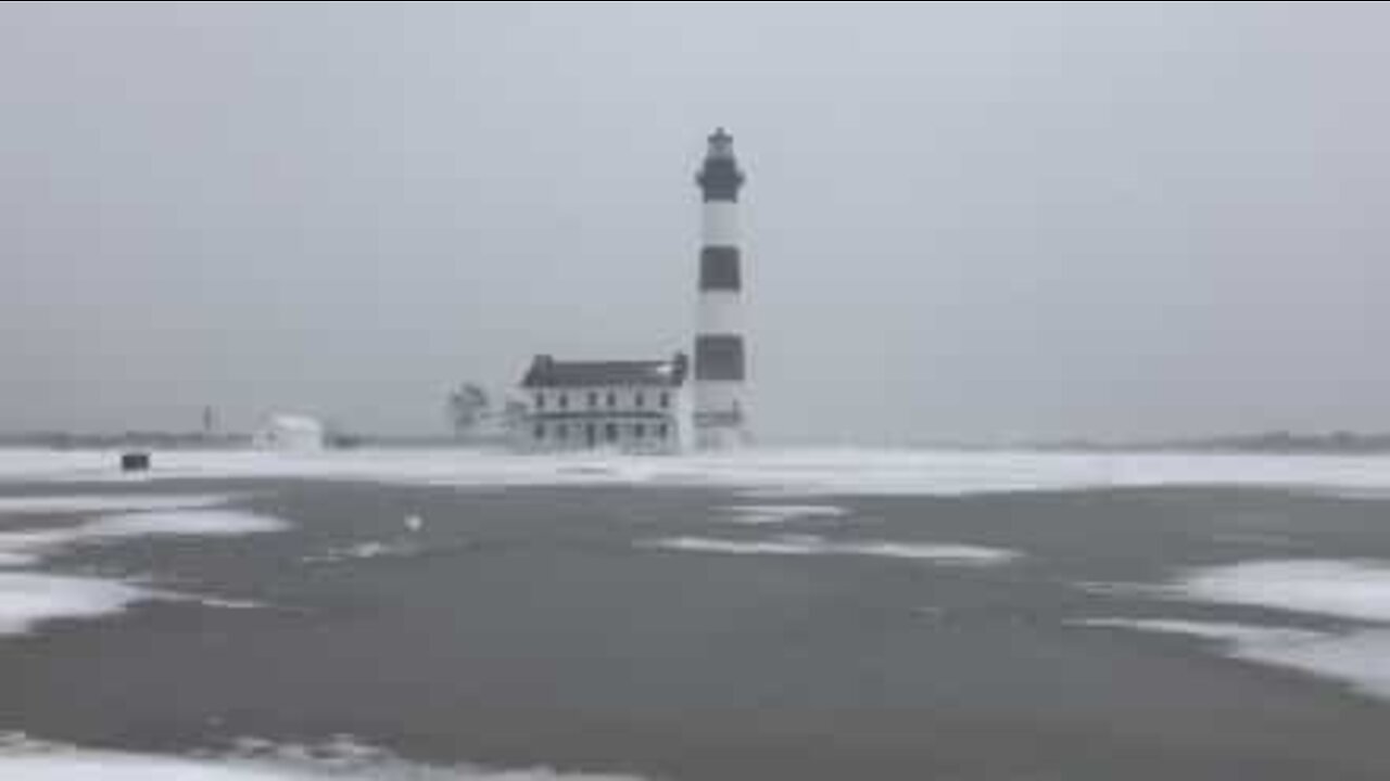 Uhyggelig snestorm i North Carolina