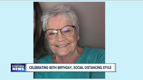 An 80th birthday celebration, social distancing style