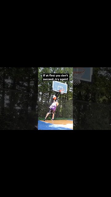 Crazy between the legs behind and over the back trickshot! #trickshots #basketballtrickshots