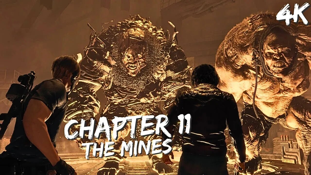 Resident Evil 4 Remake Chapter 11: The Mines Hardcore 4K 60FPS Full Walkthrough (No Commentary)