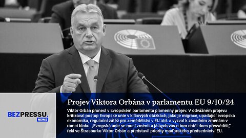 Projev Viktora Orbána v parlamentu EU 9/10/24