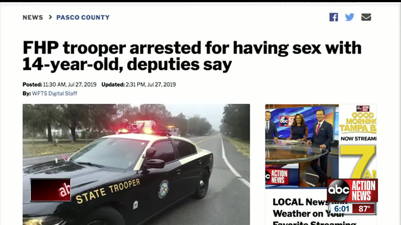 FHP trooper arrested for having sex with 14-year-old, deputies say