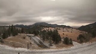 Amtrak California Zephyr heading west from the Front Range into the Rockies