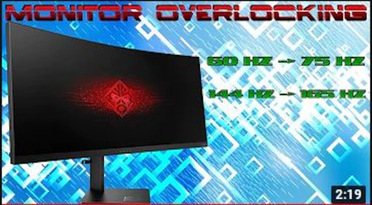 Monitor OVERLOCKING 🖥️ | 2021 | 🔥 How to get more Hz?