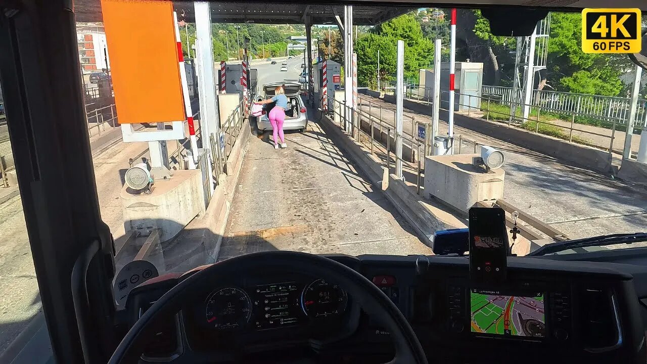 SEE EUROPE FROM THE CAB VIEW OF A SCANIA V8 - 4K POV Truck Driving