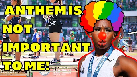 WOKE Olympic Athlete Gwen Berry is MAD at BACKLASH over TURNING her BACK to NATIONAL ANTHEM!