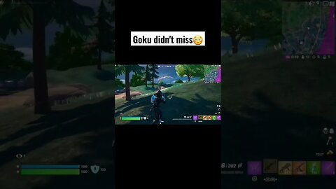 Goku didn't miss😳 #fortnite #shorts