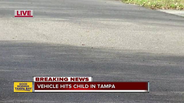 Police: Young child struck by vehicle in Tampa