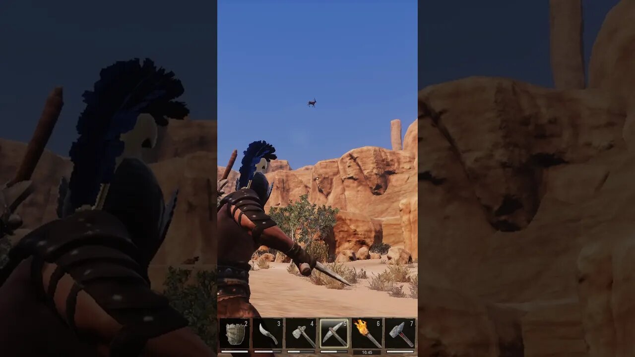 Is that Rudolf? Where are you going Deer! - Conan Exiles Glitch- #shorts