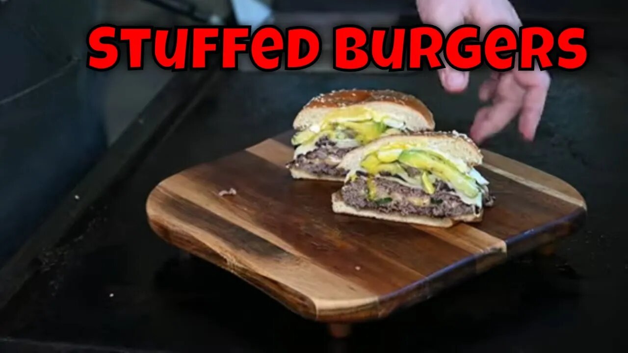 Stuffed Burgers on the Blackstone Griddle