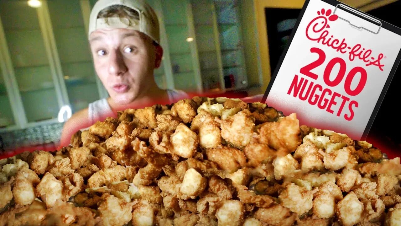 Attempting To Eat 200 Chick-Fil-A Nuggets - Deleted Stevewilldoit video