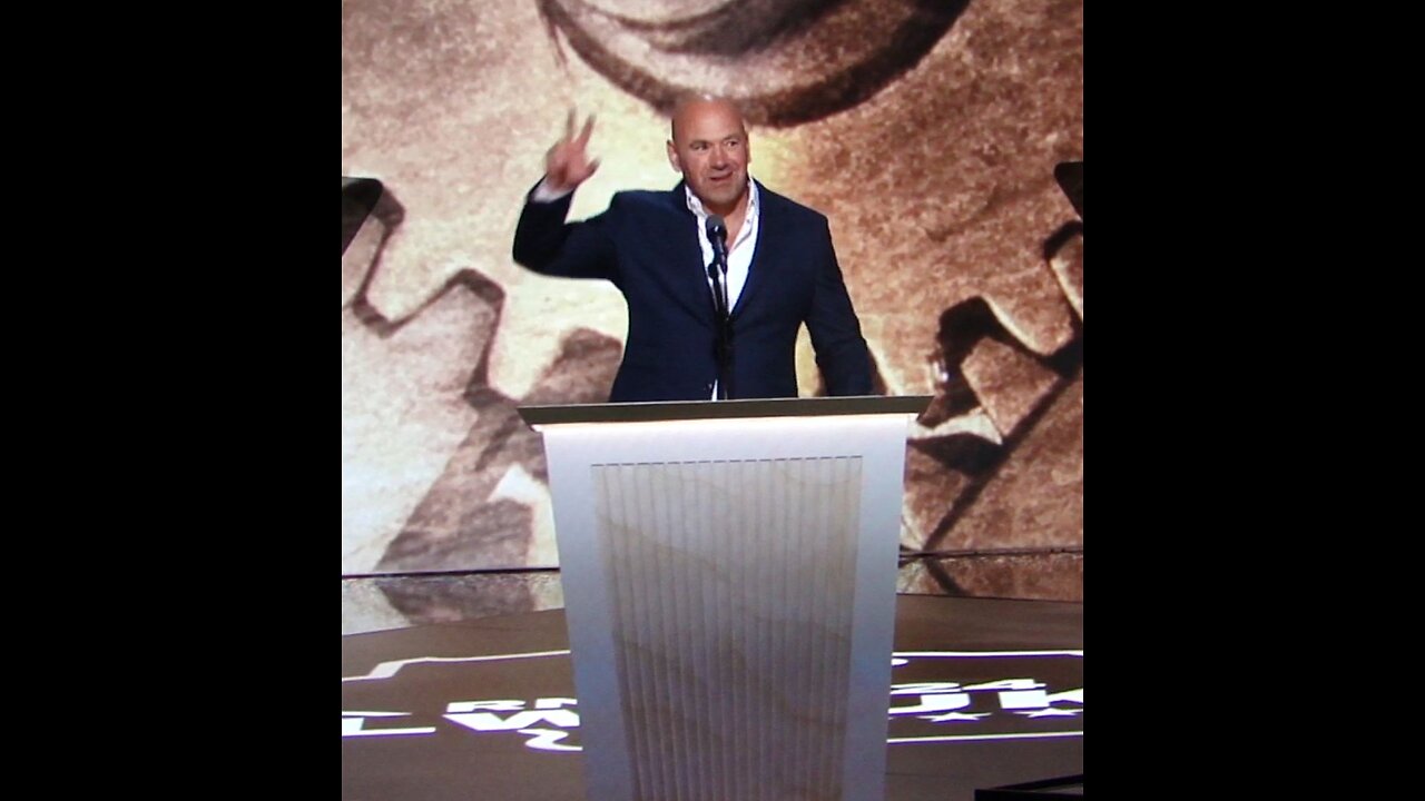 Dana White speaking and introducing Donald Trump at the RNC on the 4th night