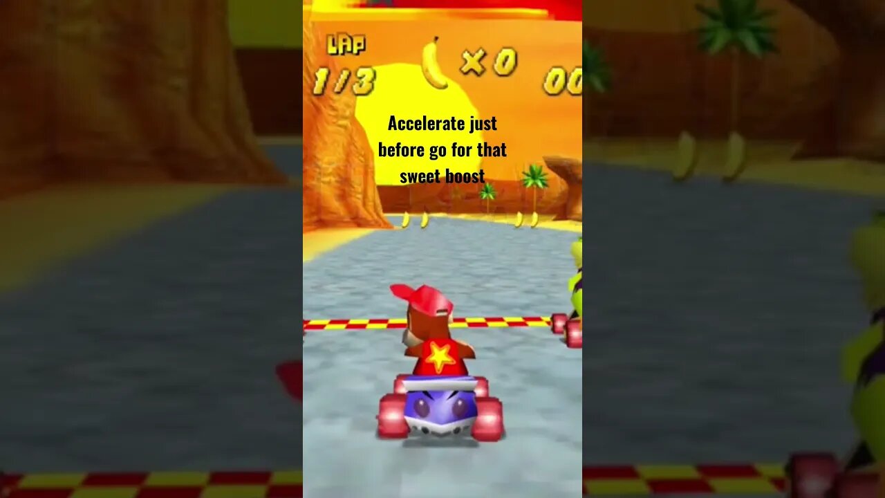 Diddy kong racing,how to boost at the start!!!