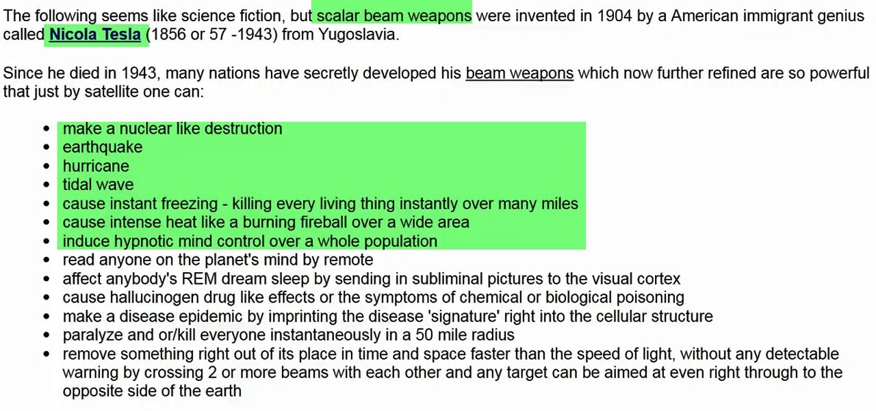 Scalar Weapons In The Hands Of The Most Evil