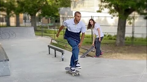 My friend goes off at the park