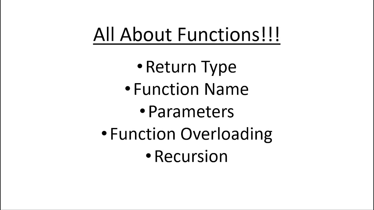 04 - Learn C++ - All About Functions - Part 1